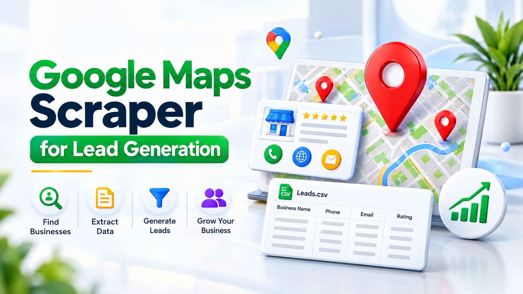 G-Map listings exported to an Excel sheet